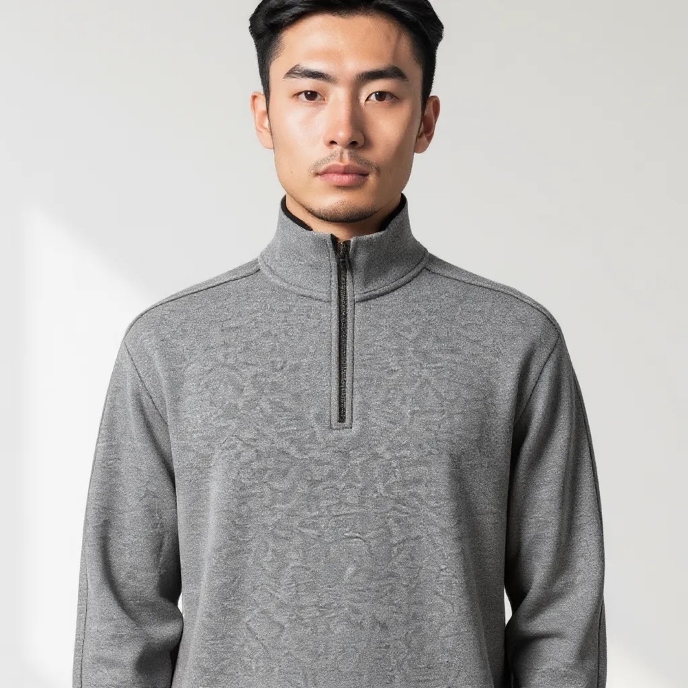 ROBERT GRAHAM 1/4 zip Pullover. Size Large